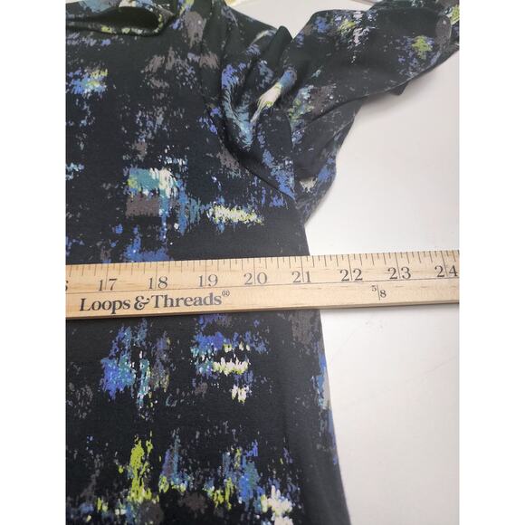 J. Jill wearever collection scoop neck Women's XL black/multi tunic top - Picture 7 of 8